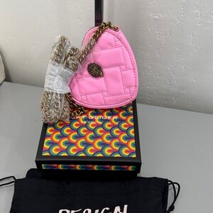 NWT Kurt Geiger micro Pink Quilted Chain Bag